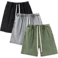 Men’s Washed Cotton Workout Shorts with Pockets