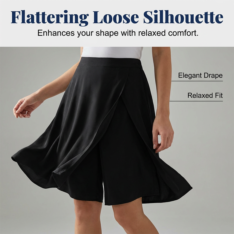 🩳New arrival 50% OFF💥Women's Casual Elastic Waist Wrap Skort