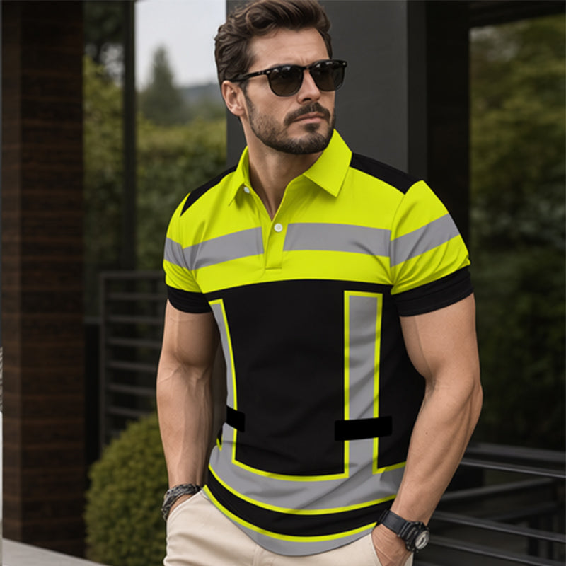 Men's High Visibility Reflective Short Sleeve Shirt
