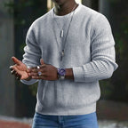 Men's Premium Crewneck Sweater – Soft Classic Long Sleeve Pullover with Ribbed Trim