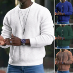 Men's Premium Crewneck Sweater – Soft Classic Long Sleeve Pullover with Ribbed Trim