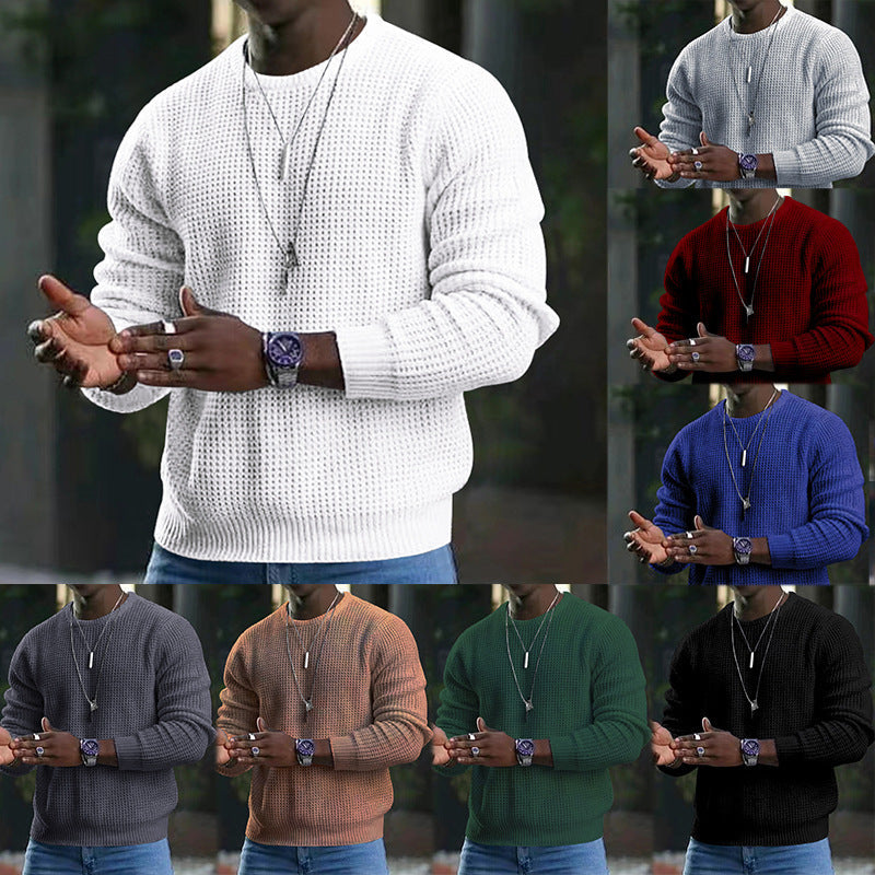 Men's Premium Crewneck Sweater – Soft Classic Long Sleeve Pullover with Ribbed Trim