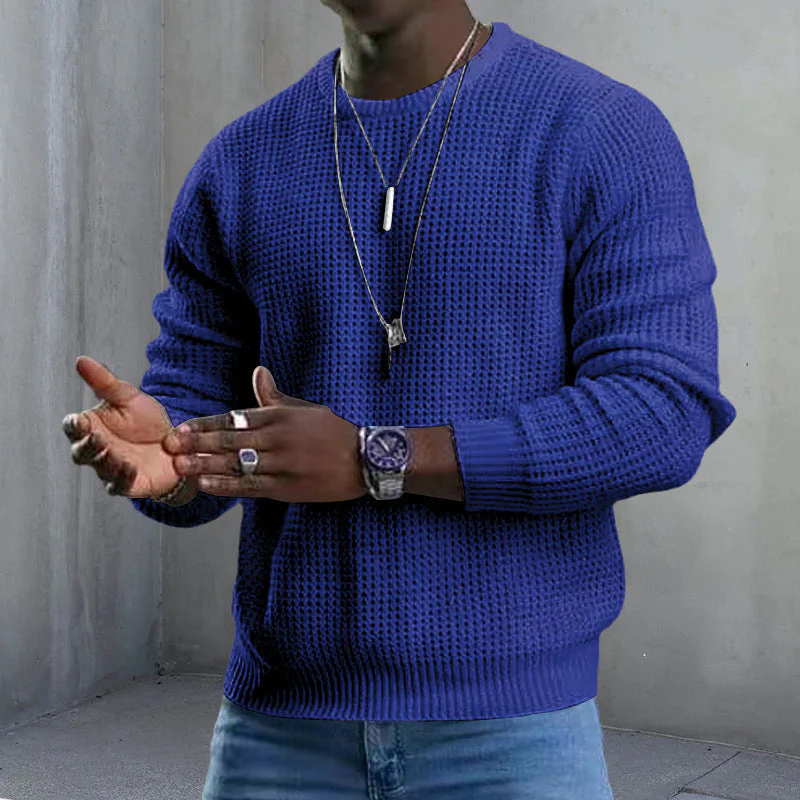 Men's Premium Crewneck Sweater – Soft Classic Long Sleeve Pullover with Ribbed Trim