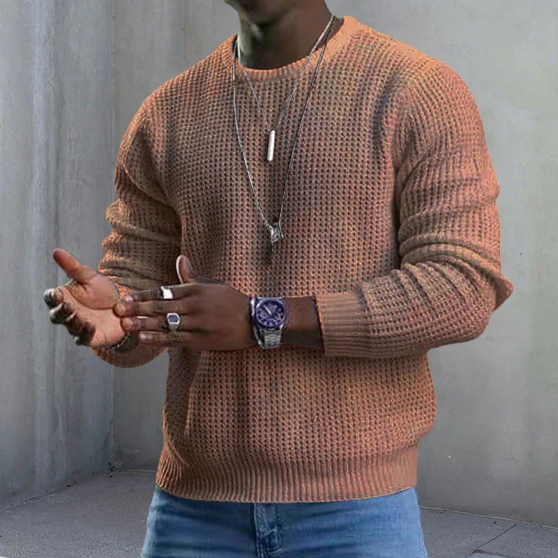 Men's Premium Crewneck Sweater – Soft Classic Long Sleeve Pullover with Ribbed Trim