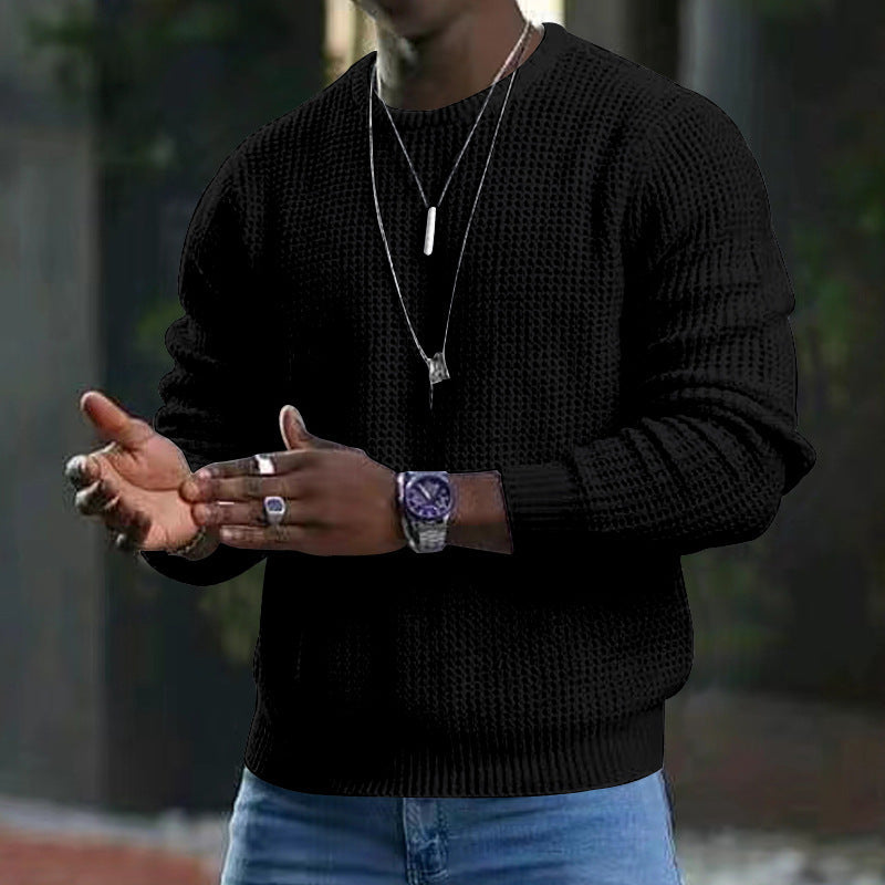 Men's Premium Crewneck Sweater – Soft Classic Long Sleeve Pullover with Ribbed Trim