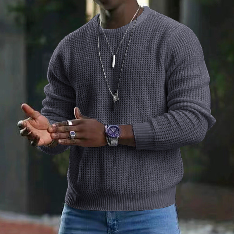 Men's Premium Crewneck Sweater – Soft Classic Long Sleeve Pullover with Ribbed Trim
